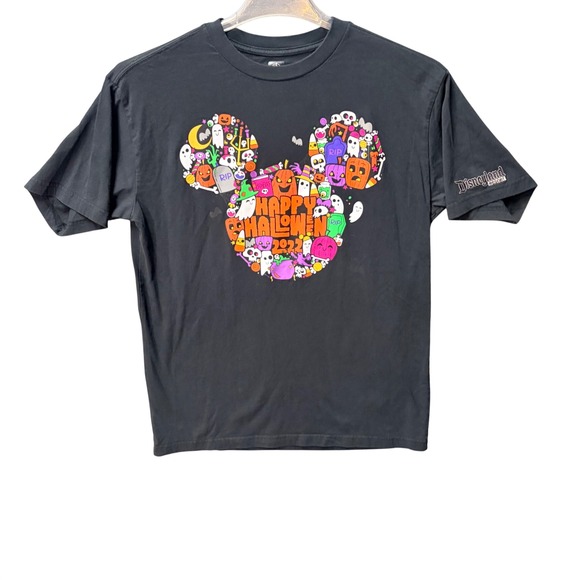 Disney Other - Disney Mickey Mouse Happy Halloween 2022 Black Cotton Disneyland Resort Tee M